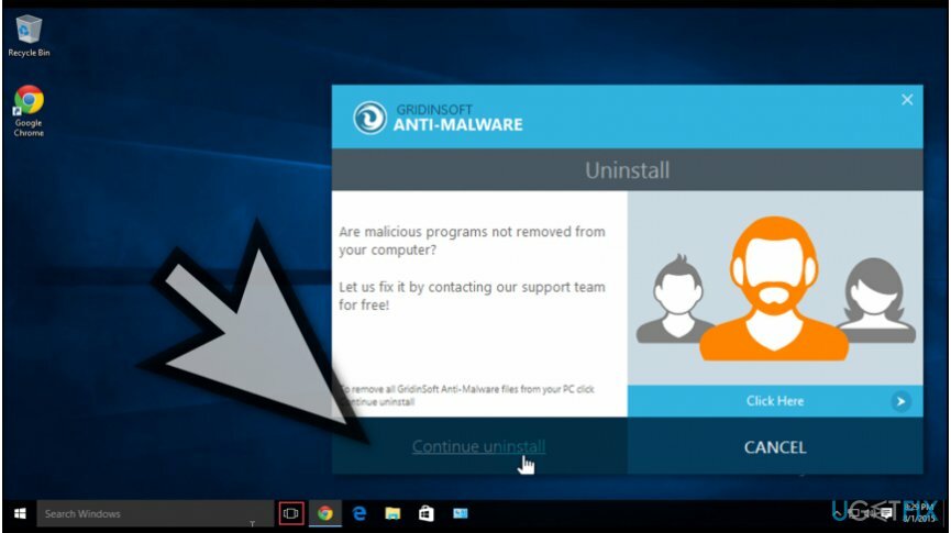 Deinstalator GridinSoft Anti-Malware