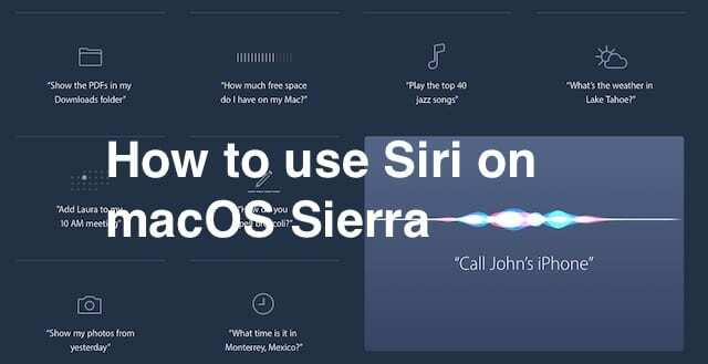 כיצד להשתמש ב-Siri ב-macOS Sierra