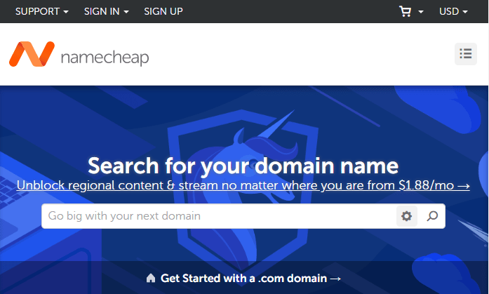 NameCheap – kuulus domeeninimede registripidaja