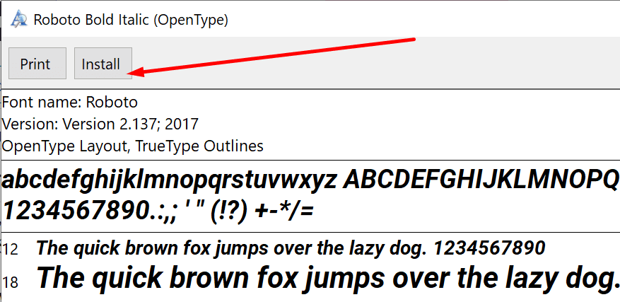 ttf-font windows 10 installieren