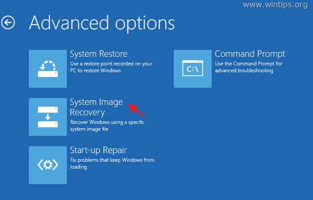 Restaurar backup da imagem do sistema