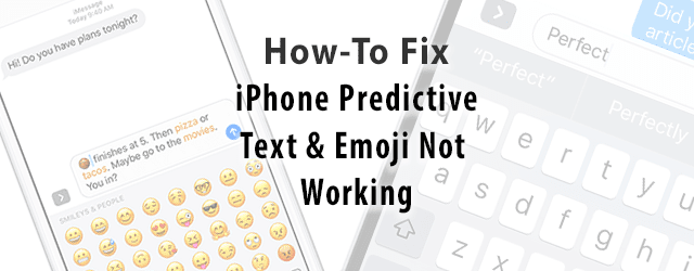 Texto preditivo para iPhone, Emoji não funciona, Como corrigir