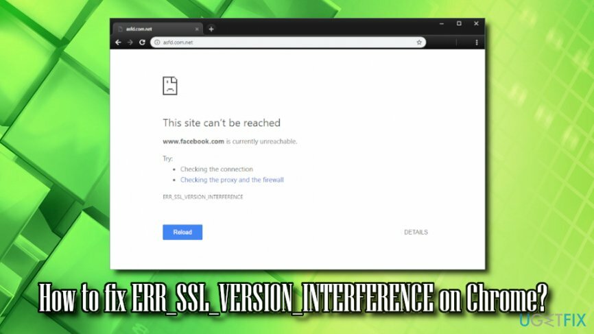 תיקון שגיאה ERR_SSL_VERSION_INTERFERENCE