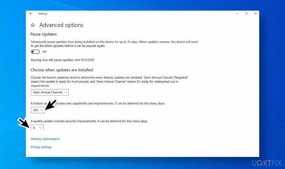 Posponer las actualizaciones de Windows 10