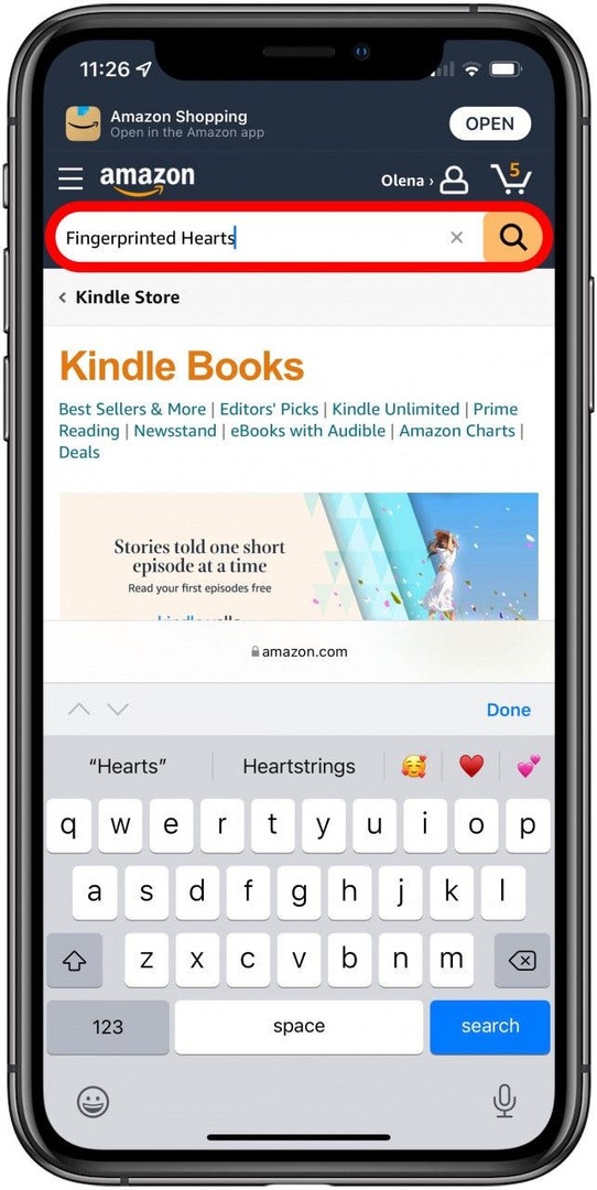 Etsi ja valitse Kindle-e-kirja, jonka haluat ostaa.