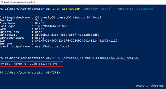 Visualizza ultimo accesso - PowerShell