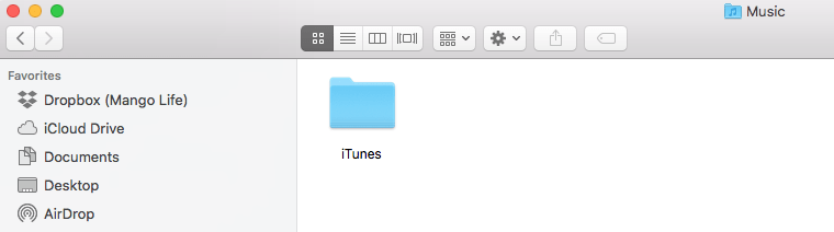 תיקיית המוזיקה של itunes