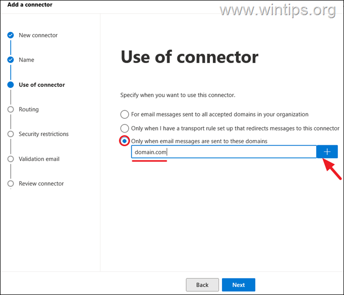 Utilisation du connecteur