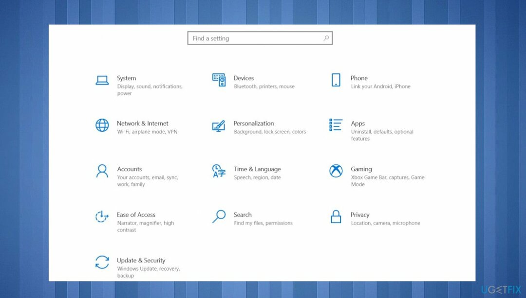 Panneau de configuration