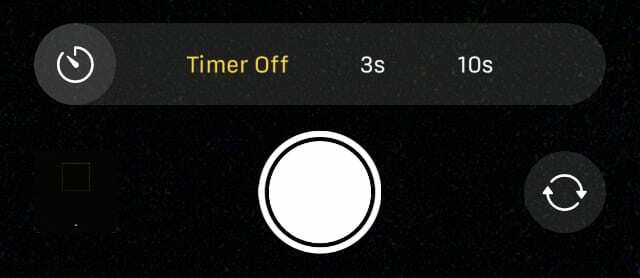 Timer-Einstellungen auf der iPhone-Kamera