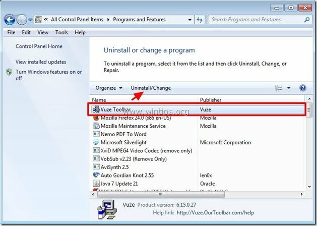 uninstall-vuze-toolbar