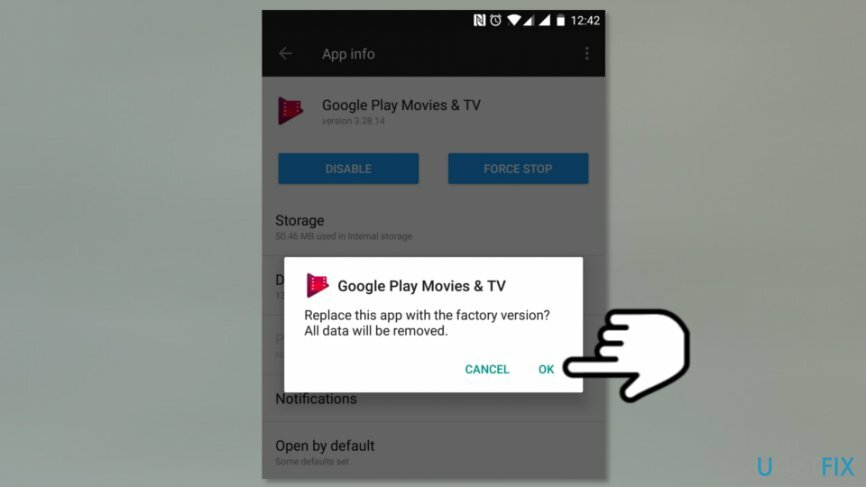 Klik OK untuk menonaktifkan aplikasi Android yang sudah diinstal sebelumnya