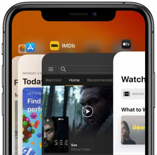 Προβολή App Switcher για το κλείσιμο εφαρμογών σε ένα iPhone X