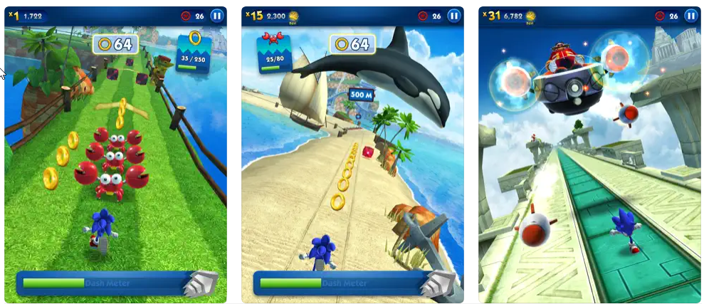 En İyi Apple Arcade Oyunları Sonic Dash+