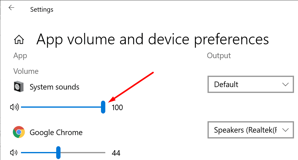 ένταση ήχου συστήματος windows 10