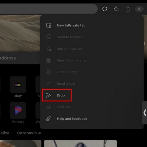 Drop für Edge auf dem iPad