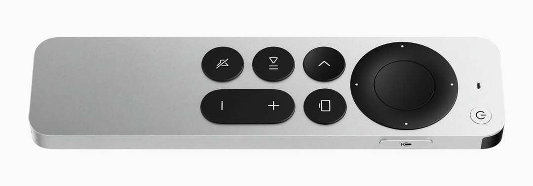 განახლებული Siri Remote ლანდშაფტი.