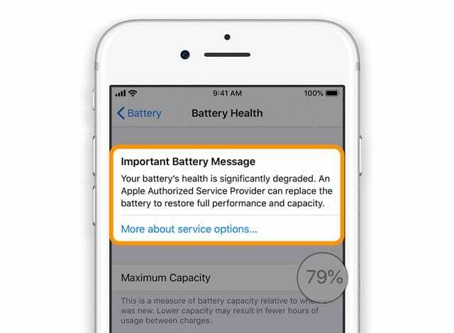 viktig batterimelding iPhone