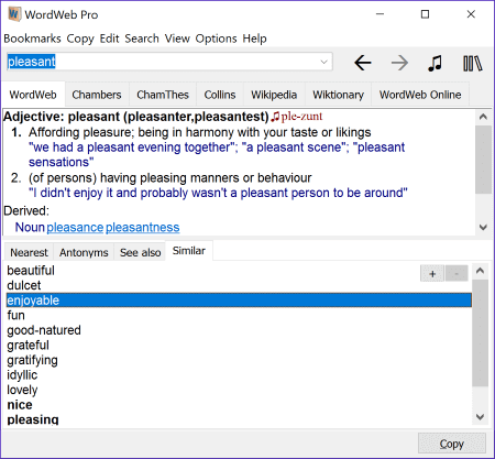 Wordweb พจนานุกรมฟรี