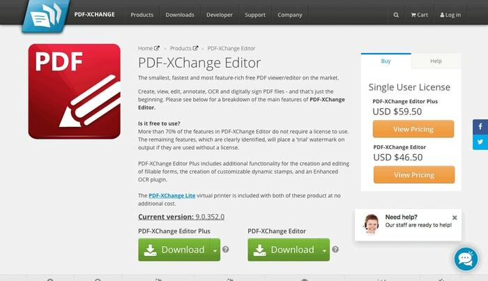 PDF-XChange redaktors