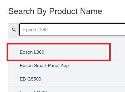 Vælg din Epson L380 printer og scanner