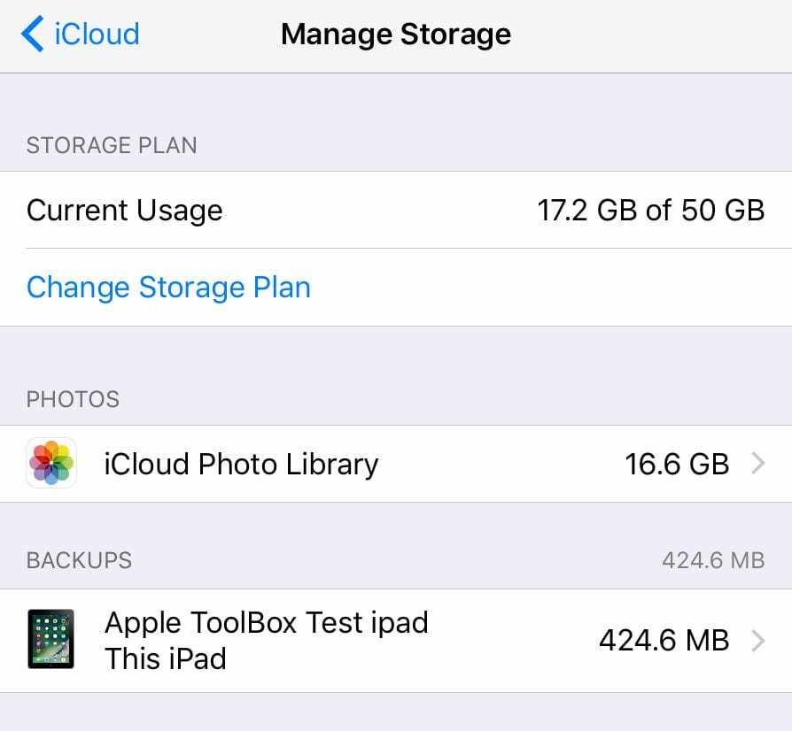 Como excluir backups do iCloud 