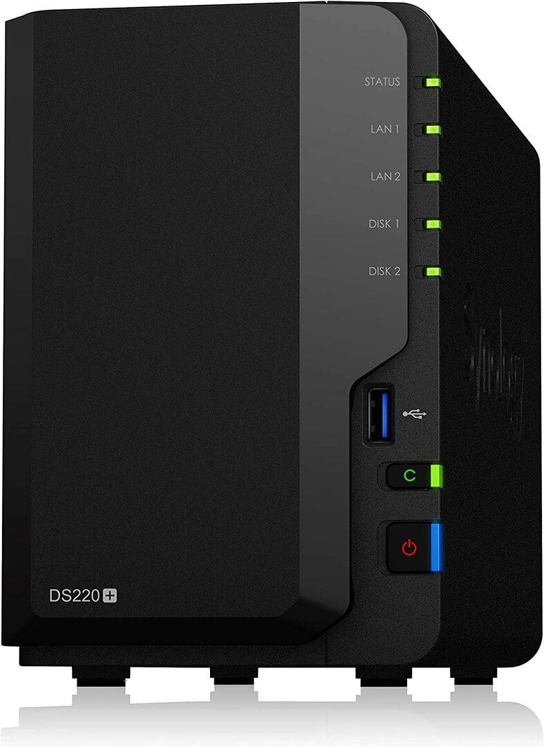 Disklös Synology 2-fack NAS DiskStation DS220 bästa NAS-lagring för hemmet