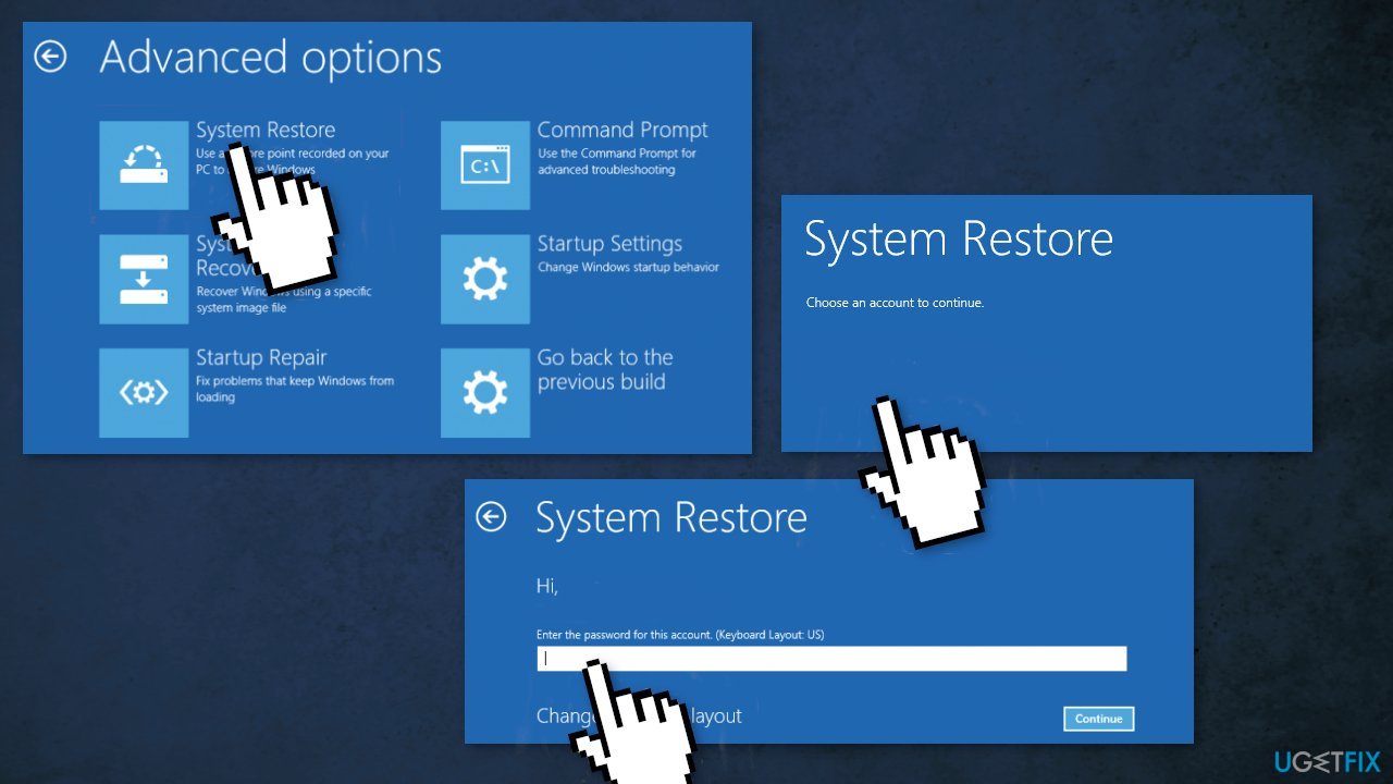 Utilizați Windows Restore