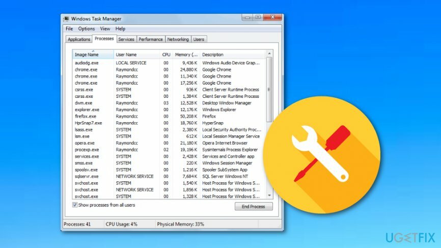 Fejezze be a feladatokat a Feladatkezelőben a WinThruster Windows operációs rendszeren való eltávolításához