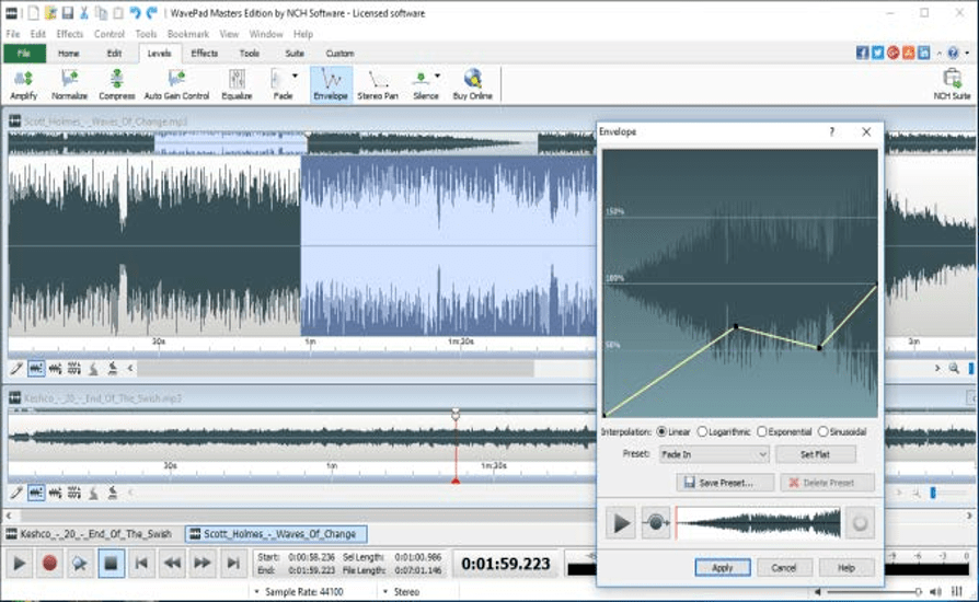 Audioaufnahmesoftware für Windows - WavePad