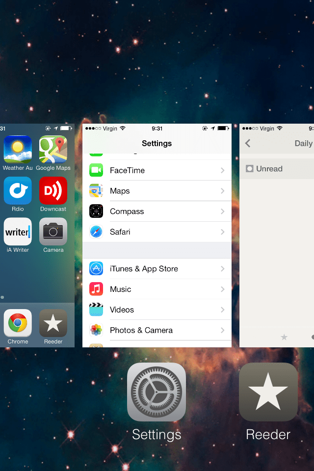 iOS 7 multitasking