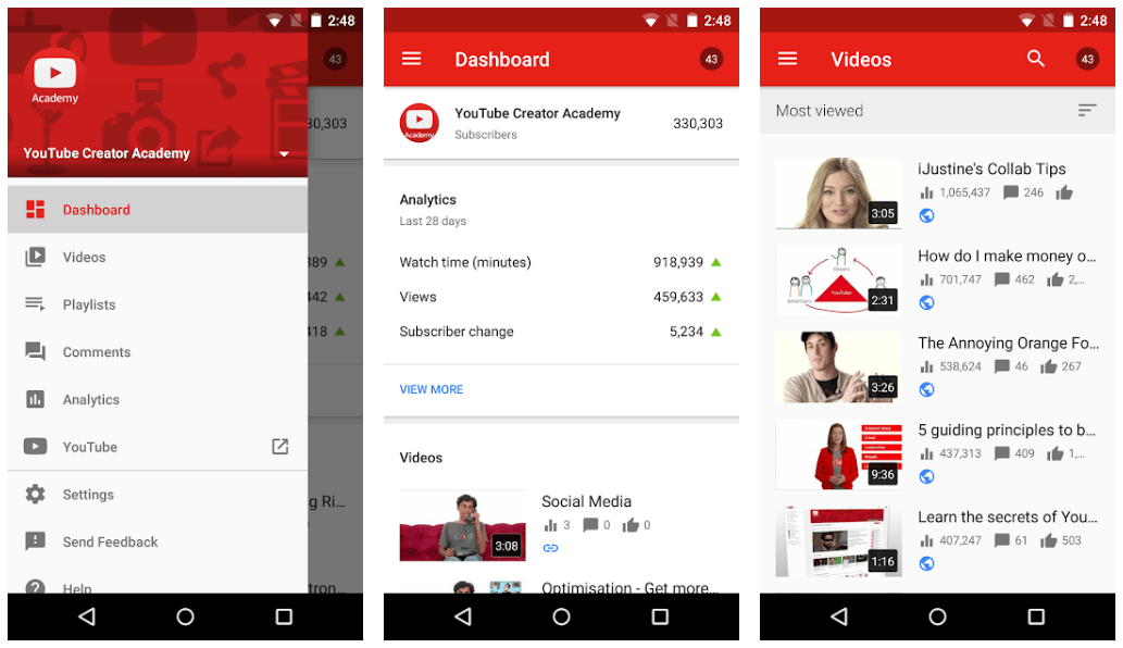 Youtube Studio - Beste App für Marketing