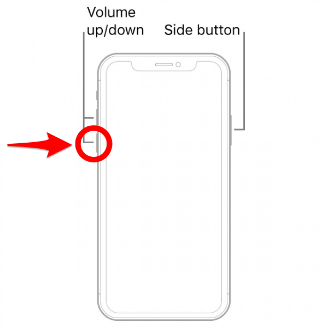 Druk op de volume-omlaagknop en laat deze snel los - hoe iPhone hard uit te schakelen x