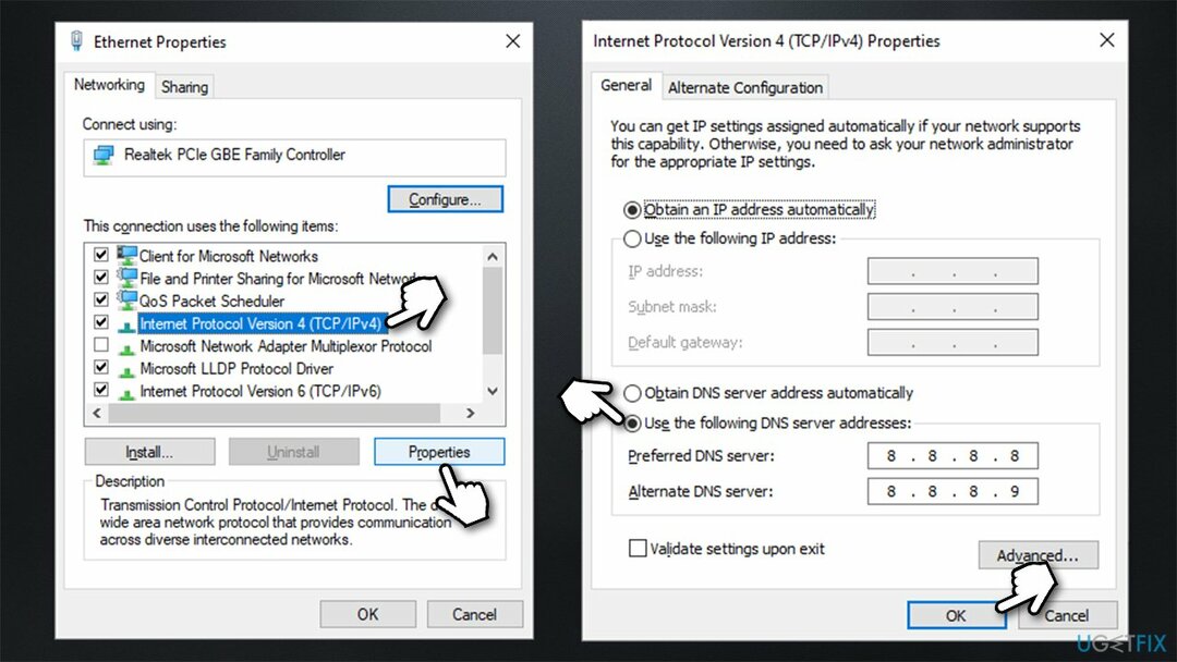 تغيير إعدادات DNS