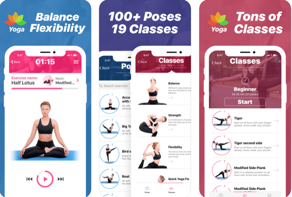 Yoga - Posen und Klassen