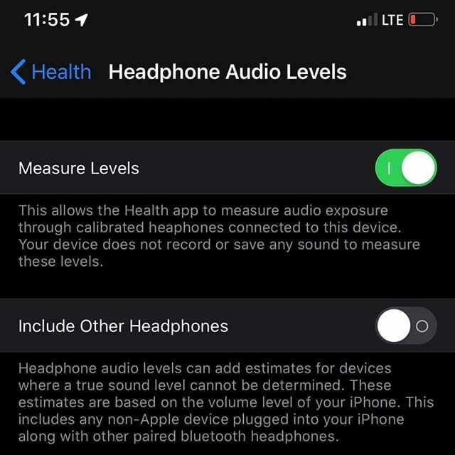 iOS 13 fejhallgató