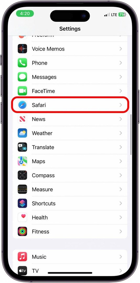 hogyan lehet lezárni a safarit az iphone-on