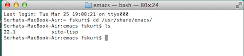 Emacs version