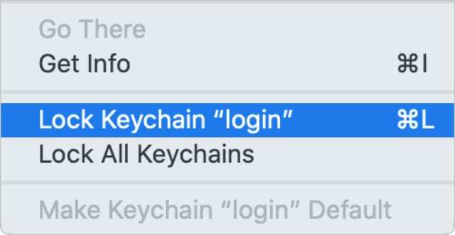 Lås nøkkelring-påloggingsalternativet fra Keychain Access-appen