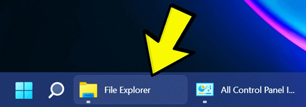 щракнете с десния бутон върху иконата File Explorer в лентата на задачите