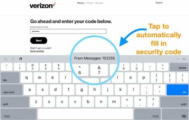 código de seguridad autocompletar iOS 12