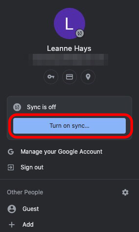 zapnite synchronizáciu pre google chrome