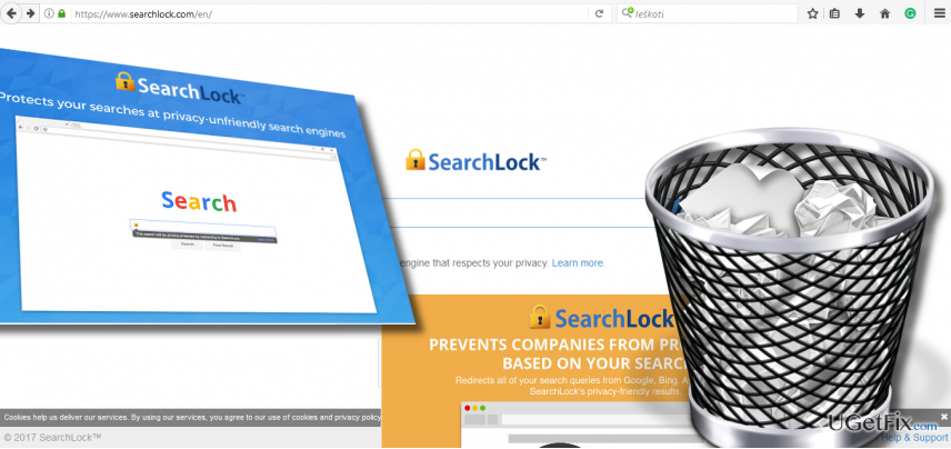 SearchLock-virusverwijdering weergeven