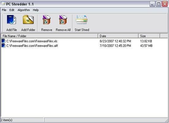 PC Shredder - Einfach zu bedienende Datei-Shredder-Software