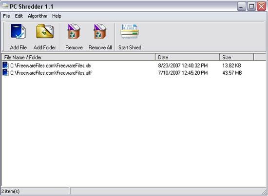 PC Shredder - Простое в использовании программное обеспечение для уничтожения файлов