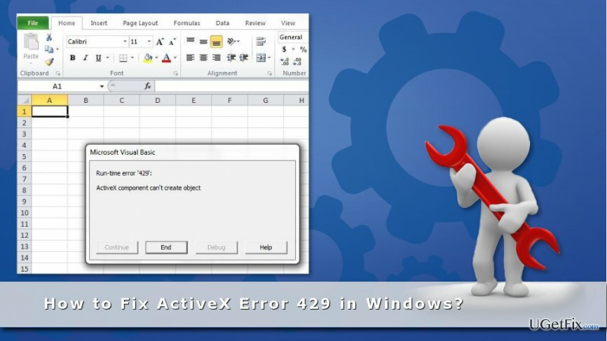 MS Excel पर ActiveX त्रुटि 429 समस्या