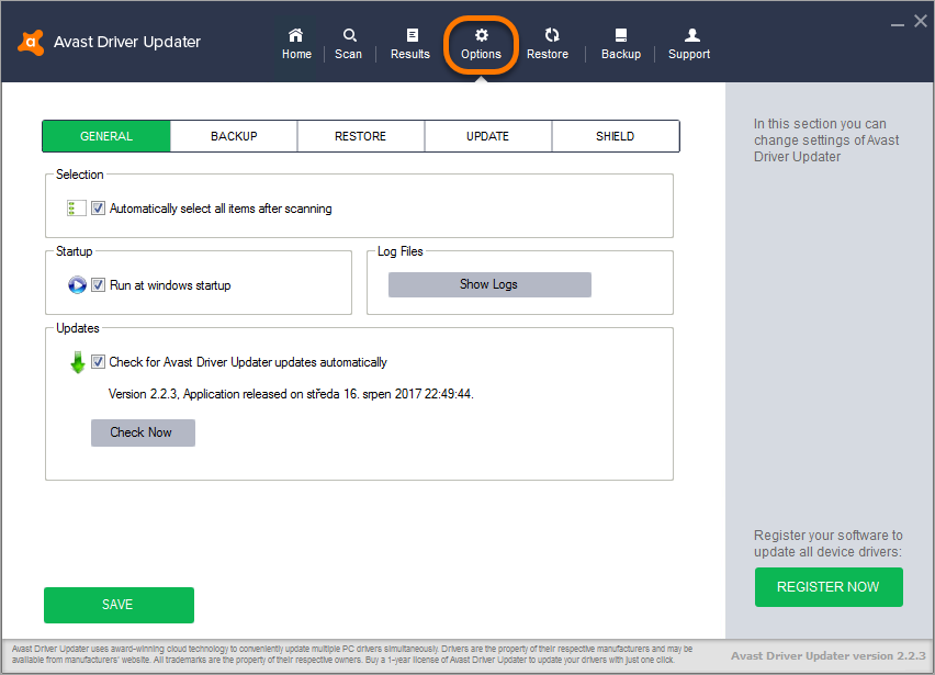 Avast driveropdatering