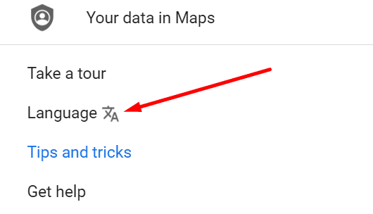 ændre google maps sprog