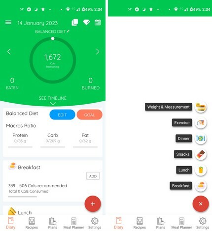 Brezplačna aplikacija Zdrava prehrana za Android