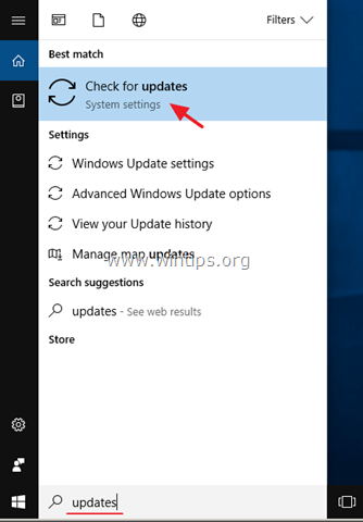 zkontrolovat aktualizace windows 10